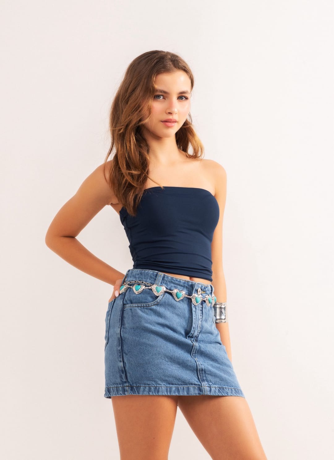 Mini Falda Denim "Ocean Blue" - Image 2