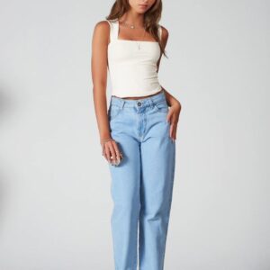 Jean "Sky Straight" - Corte Recto y Lavado Claro