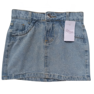 Pollera de Jean Infantil con Brillos